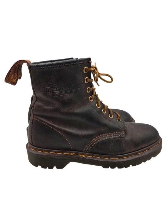 Dr Martens Shoes - VTG Dr Martens 1460 Bex Crazy Horse Leather Lace Up Boots Brown Size UK 5 US 7